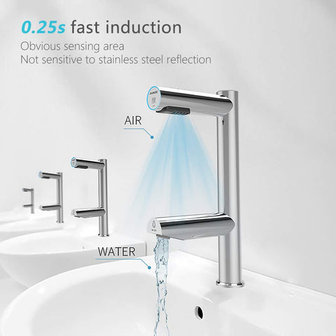 AIKE Air Tap Faucet High-Speed Hand Dryer Wash+Dry, Model AK7130