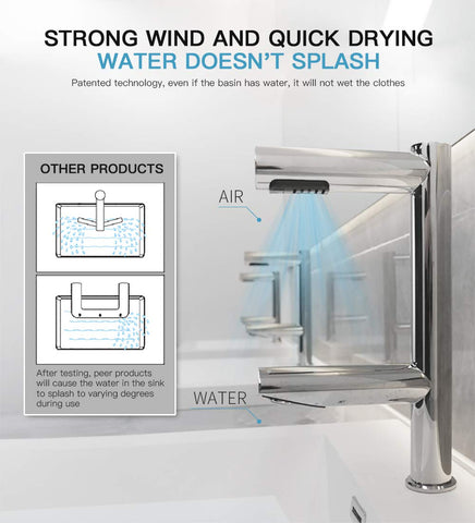 AIKE Air Tap Faucet High-Speed Hand Dryer Wash+Dry, Model AK7130