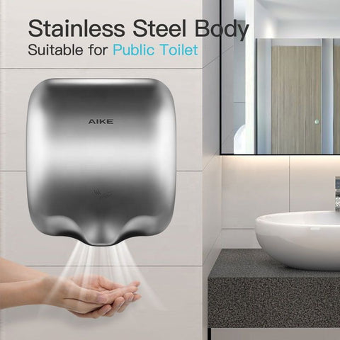 AIKE® Wall-Mounted High Speed Bathroom Hand Dryer, Classic Style, Model AK2800