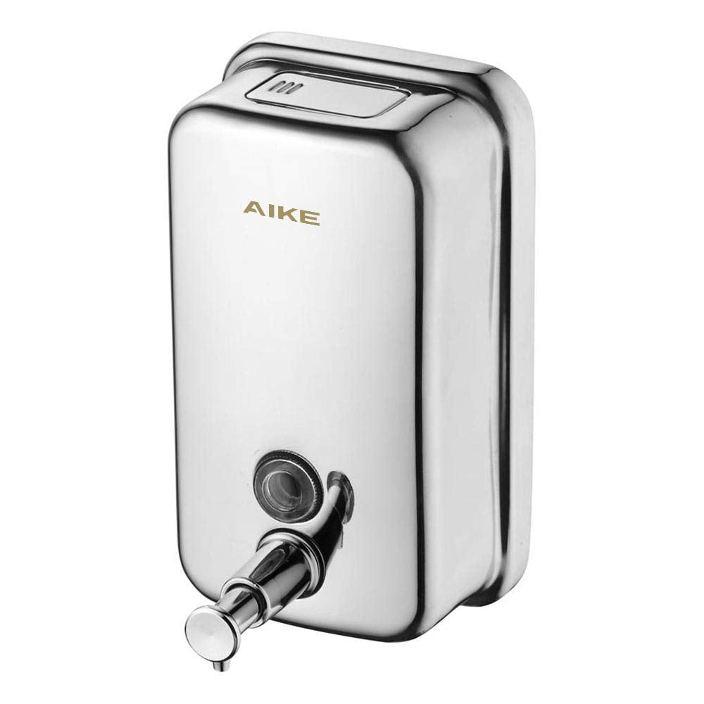 AIKE® Wall Mount Manual Pump Soap Dispenser 34 Fl Oz, Model AK1001