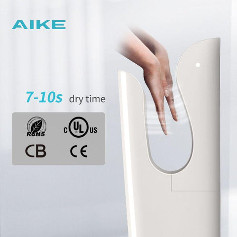 AIKE® Double-Sided Air Jet Hand Dryer High-Imapct ABS Cover, Model AK2030S