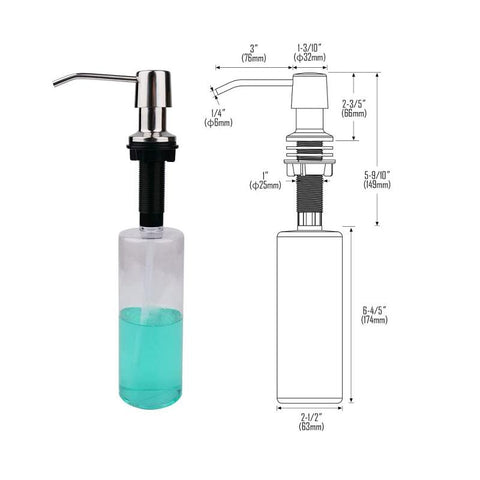 AIKE® Built-in Kitchen Soap Dispenser Pump Liquid 500ML, Model AK1051